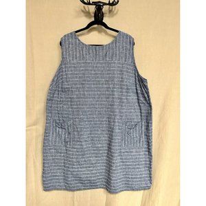Capsule Women’s Plus Size Grey-Blue Pin-Striped‎ Tunic